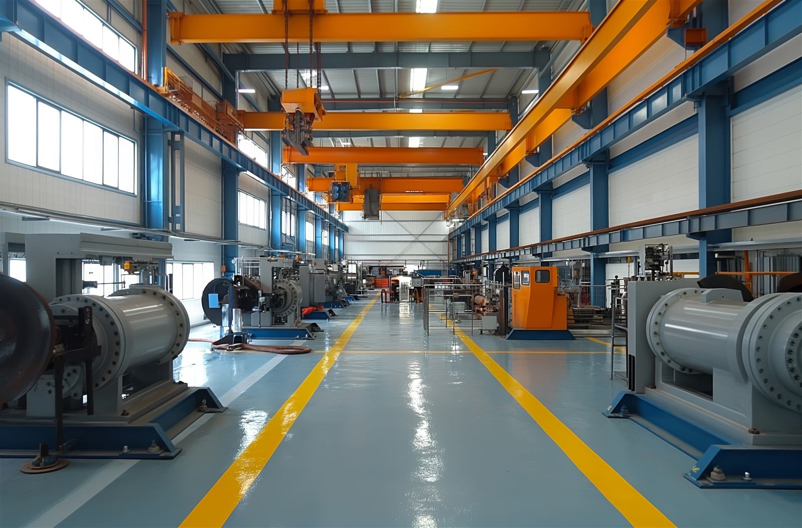 Nave industrial con estructura metálica